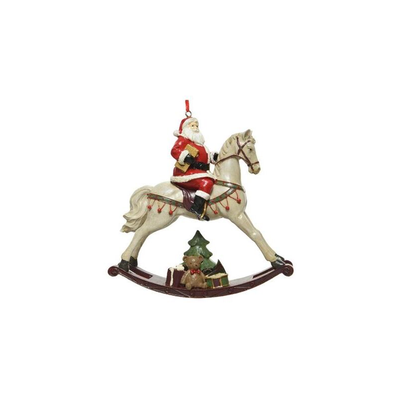 Ornamento per albero di Natale a forma di ferro di cavallo rosso - Decorazioni natalizie - Decorazioni a ferro di cavallo - Ornamento