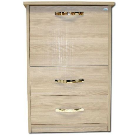 Bügelbrettschrank Ulme aus Melaminholz mit 3 Schubladen cm 44x57xH.89