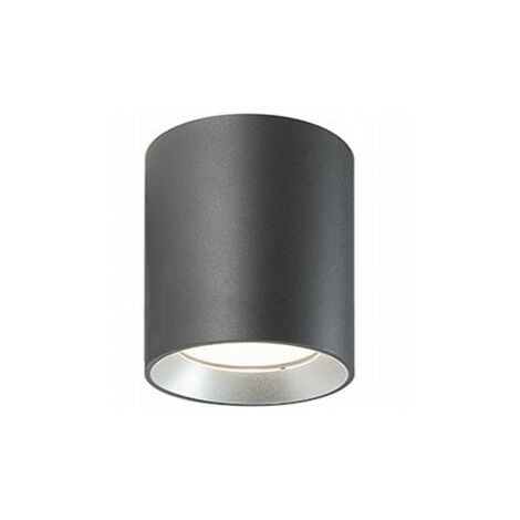Moderne Aluminium-Deckenleuchte mit transparentem Glasdiffusor - 40W, 4240 Lumen Graphit (1/5)