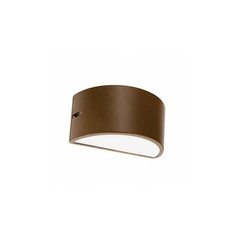 Hochwertige Aluminiumguss-Wandleuchte mit opalem Diffusor - Höhe: 145mm - Maximale Leistung: 60W Corten (1/3)