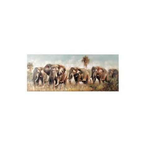 Rechteckiges Elefantenbild cm55x135x3 (1/2)