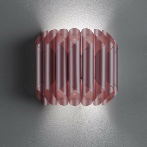 Rosafarbene Metallwandlampe in 32 x 16 x 30h