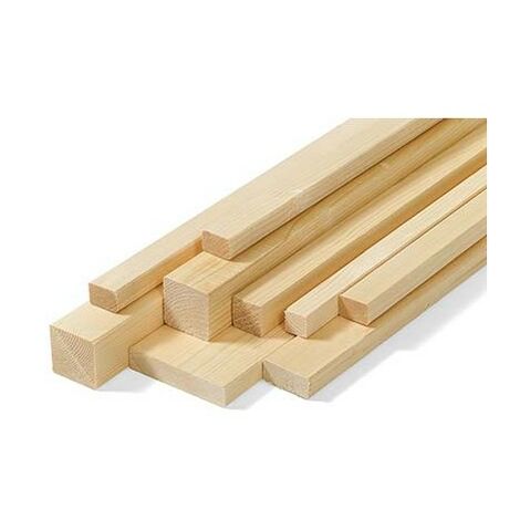 Gehobelte Pircher-Fichtenleiste, 10 mm stark, 95 mm breit und 2000 mm hoch.