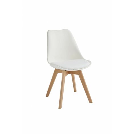 4x Weiße Nordic Carlotta Stühle (1/4)