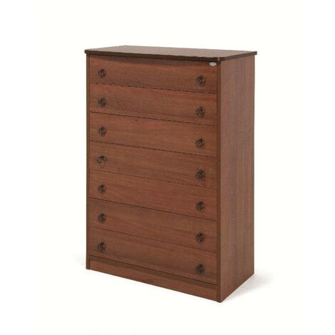 Antike Kommode aus Walnussholz aus Melaminholz mit 7 Schubladen H.111x76x42 cm