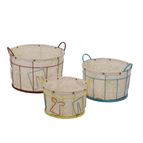 Set aus 3 Metallkörben mit Futter (1/5)