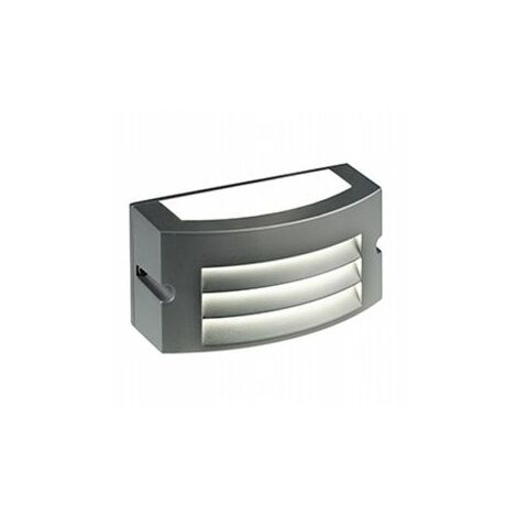 Aluminiumguss-Wandleuchte mit opalem Diffusor - Warmweißes Licht - 10W - 840 Lumen - IP54 - Graphit (1/5)