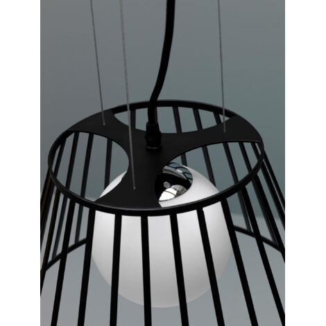 Pendelleuchte „Spider" Schwarz-gold – 1flammig, Verstellbar Bis 195 Cm, Metallschirm, Inkl. Birne