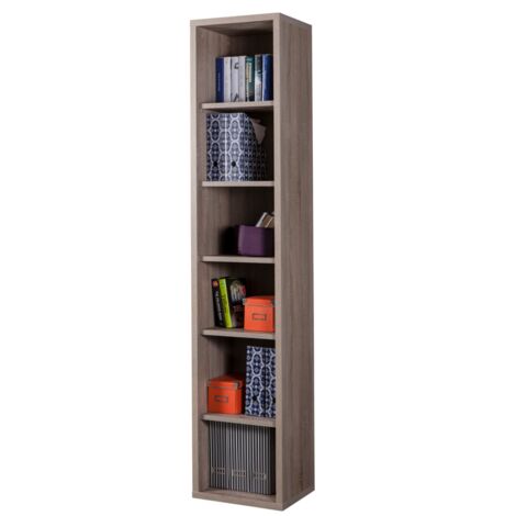 Bücherregal mit 5 Regalen in Eichenfarbe Cm. 36 x 44 x H.217