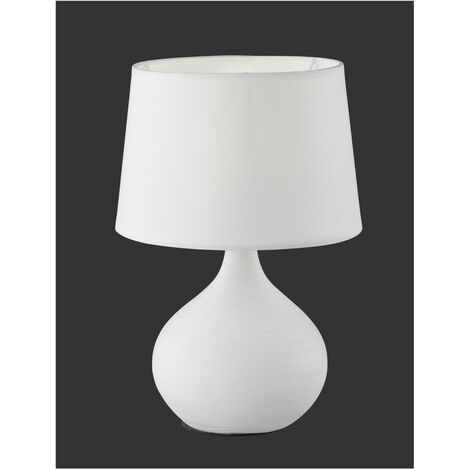 Elegant Designs LT1025-AQU Tischlampe – Leder & Stoff, Rosa/weiß, 53 Cm Hoch