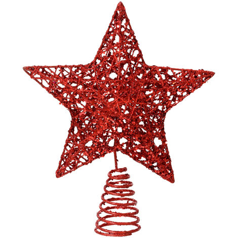 Glitzernde Sternspitze Für Weihnachtsbaum - 20cm Baumspitze