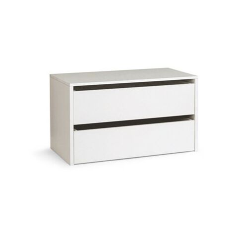 Holzkommode für Innengarderobe Farbe Weiß cm H.50xL.86,5xP.45