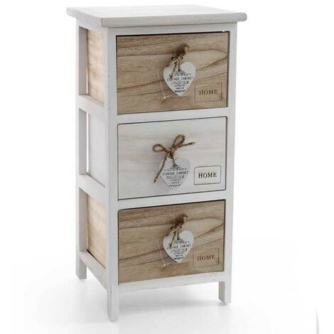 Kommode 3 Schubladen Badezimmer Küche cm 26 x 32 x 62 h
