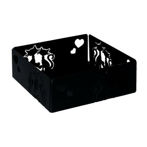 DRW Quadratischer Serviettenhalter – Keramik Mit Holzgriff, 18 X 18 X 4 Cm, Stilvolle Tischdekoration