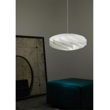 Pendelleuchte aus Polilux FLAT drei Lichter Weiß Durchmesser 70x h34 cm (1/4)