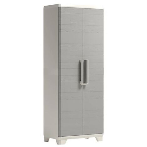 Keter Kleiderschrank Linear Wood High 9724300 173X39X68 Außen-Innen
