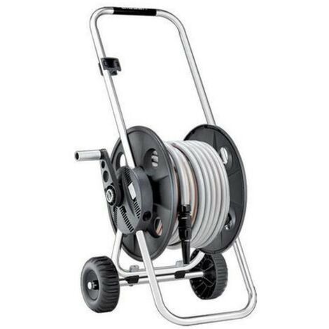 Claber Metal 60 Schlauchwagen - Metall, Bis 85 M Schlauch - Mit Automatischer Kupplung