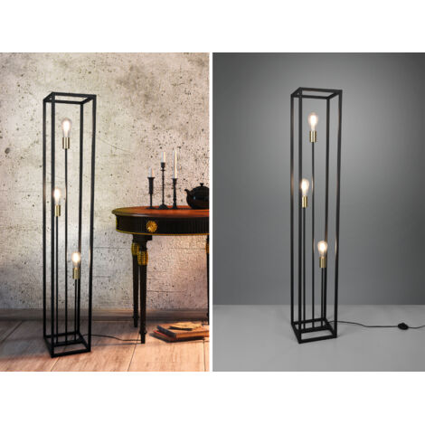 Stehlampe für Wohnzimmer 3 Lichter Schwarzer Metallrahmen Vito Trio Lighting (1/5)
