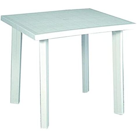 Quadratischer Tisch für den Außenbereich. Farbe: Weiß 80x75x72cm Ipae Progarden