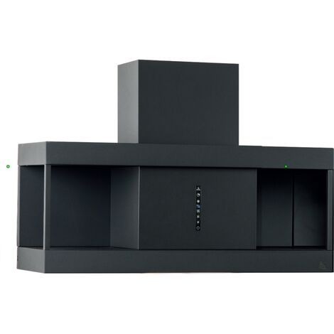 URBAN SHELF Dunstabzugshaube aus brüniertem Edelstahl 90 cm