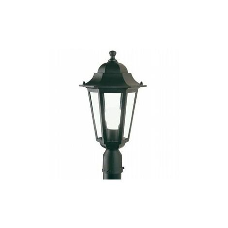 Schwarze Außenlampe aus Aluminiumguss mit transparenten Glasdiffusoren