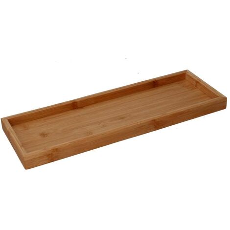 Bambus Tablett Rechteckig 29x11 Cm  Deko Tablett Holz Fr Badezimmer  Organisation & Servieren