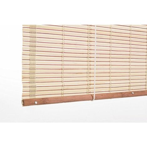Nizza Vorhang aus braunem Bambus 120x260 cm