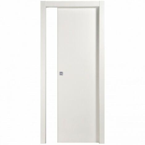 Weiße Microtec-Schiebetür Cm. 210 x 70