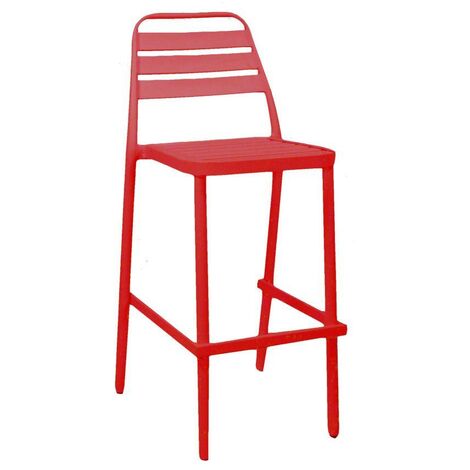 Roter Barhocker aus Aluminium in Las Vegas (1/5)
