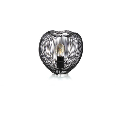Moderne Tischlampe in Schwarz H 25 (1/3)