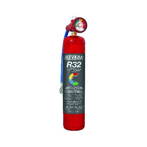 R32-Kältemittelgaskanister mit Manometer – 780 g.