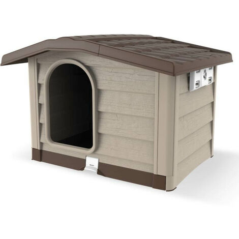 Beige Bungalow-Hundehütte