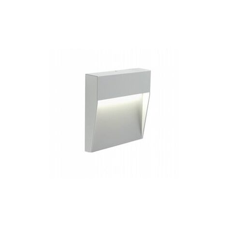 Quadratische Wandleuchte aus gegossenem Aluminium mit satiniertem Diffusor - 3W, 361 Lumen, warmweißes Licht (1/3)