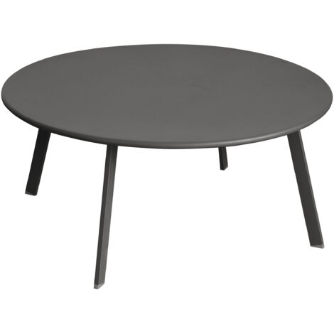 Runder Gartenbeistelltisch Saona in Graphitgrau - 90 × 40 cm