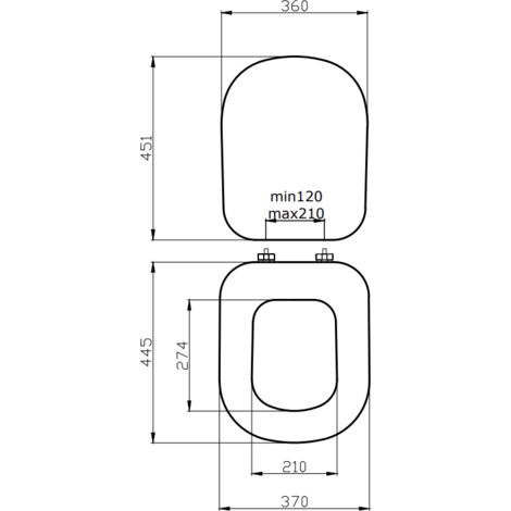 Toilettensitz Modell Oasi aus weißem MDF