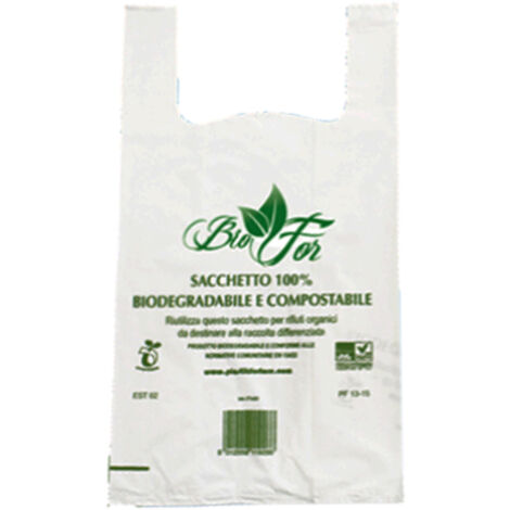 RFD Buste Shopper Resistenti 4 Kg MAXI 30x57 cm con manico - Biodegradabili Compostabili