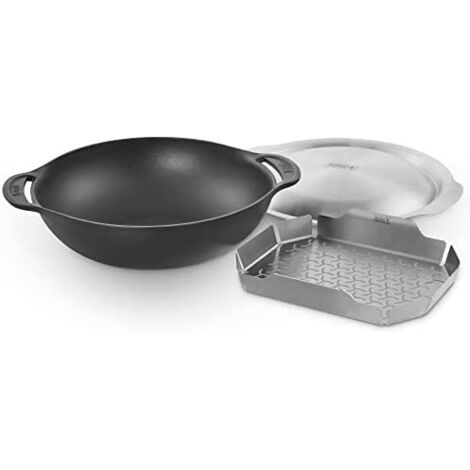 Weber CRAFTED Wok - Gourmet BBQ System inkl. Deckel und Dünsteinsatz