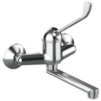 Wandmontierter Einhebelmischer mit klinischem Hebel - Ten Line, Chrom