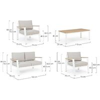 Belmar Garten-Lounge-Set, weiß