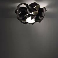 Einflammige Deckenleuchte CLOUD Schwarz Durchmesser 50x H24 cm
