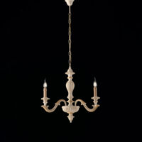Bonetti Illumina - Leonardo - Kronleuchter aus Elfenbeinholz und Blattgold 3 Lichter 117 - Ø43 - BL180-3-AV