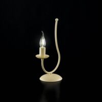 Nachttischlampe in Decape Elfenbein Eisen ein Licht 18x h35 cm
