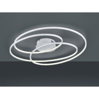 Gale Deckenleuchte Concentric Circles Matt White Led 50w Dimmable L80 cm Trio Lighting