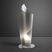 Tischlampe aus Polilux VELA Silber Durchmesser 19 x H50 cm