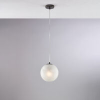 Bonetti Illumina - Olaf - Pendelleuchte aus bronziertem Eisen, 1 Licht mit Kugel, Dm.20 130 - Ø20 - BL294-S1-NR