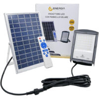 Proiettore a led 25W con pannello solare 18x12,6 cm