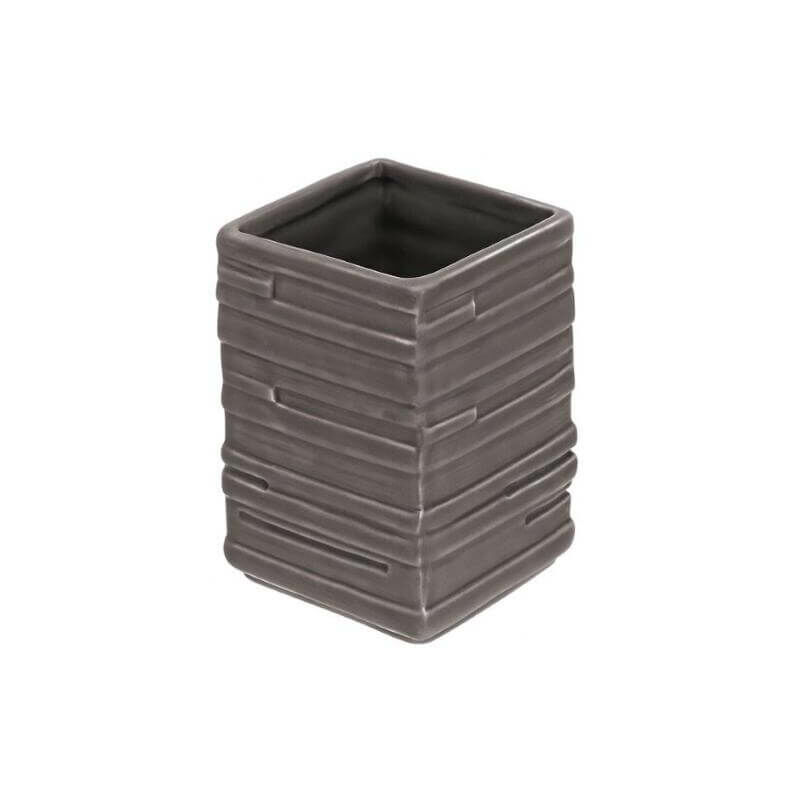 KADAX Lot De 2 Gobelets De Salle De Bain En Céramique, Porte-brosse à Dents, Gobelet à Eau, Mat, Anthracite