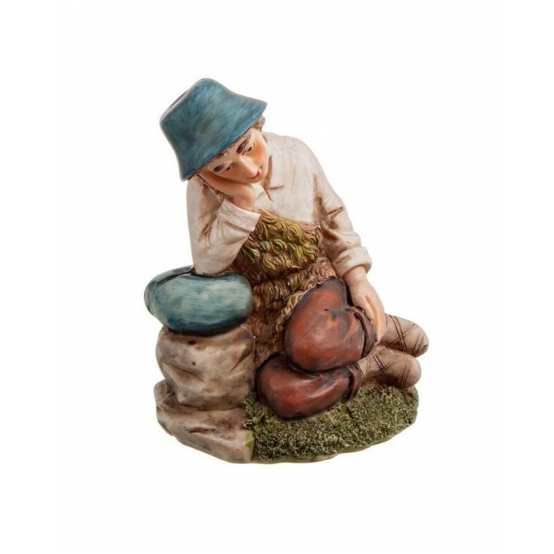 Figurine De Crèche Avec Enfant Sur L’épaule – Pour Santons De 10 Cm, Décoration De Noël