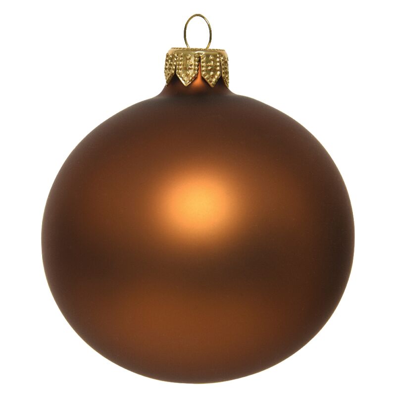 Boule de Noël cannelle mate Ø6 cm