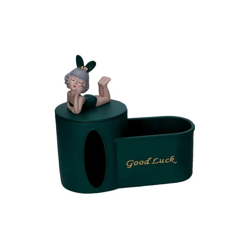 Statuette Signe Astrologique Chinois - Lapin En Résine Verte - Neuf Avec étiquette